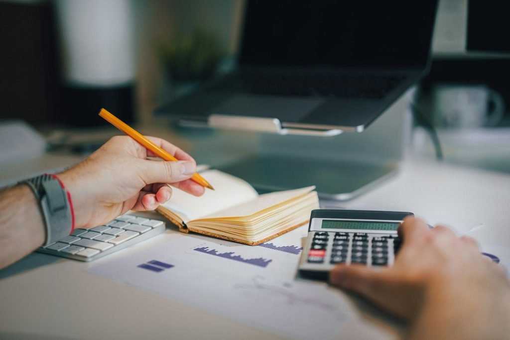 Budget planning with a calculator